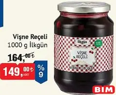 İLKGÜN VİŞNE REÇELİ 1000 G fiyat ve kampanya bilgisi